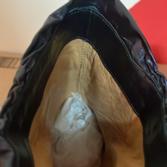 Lamb Navy Blue Suede Ankle Boots-7 1/2 M-“Puffy”-1” Platform w/5” heel - Picture 8 of 8